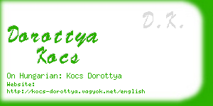 dorottya kocs business card